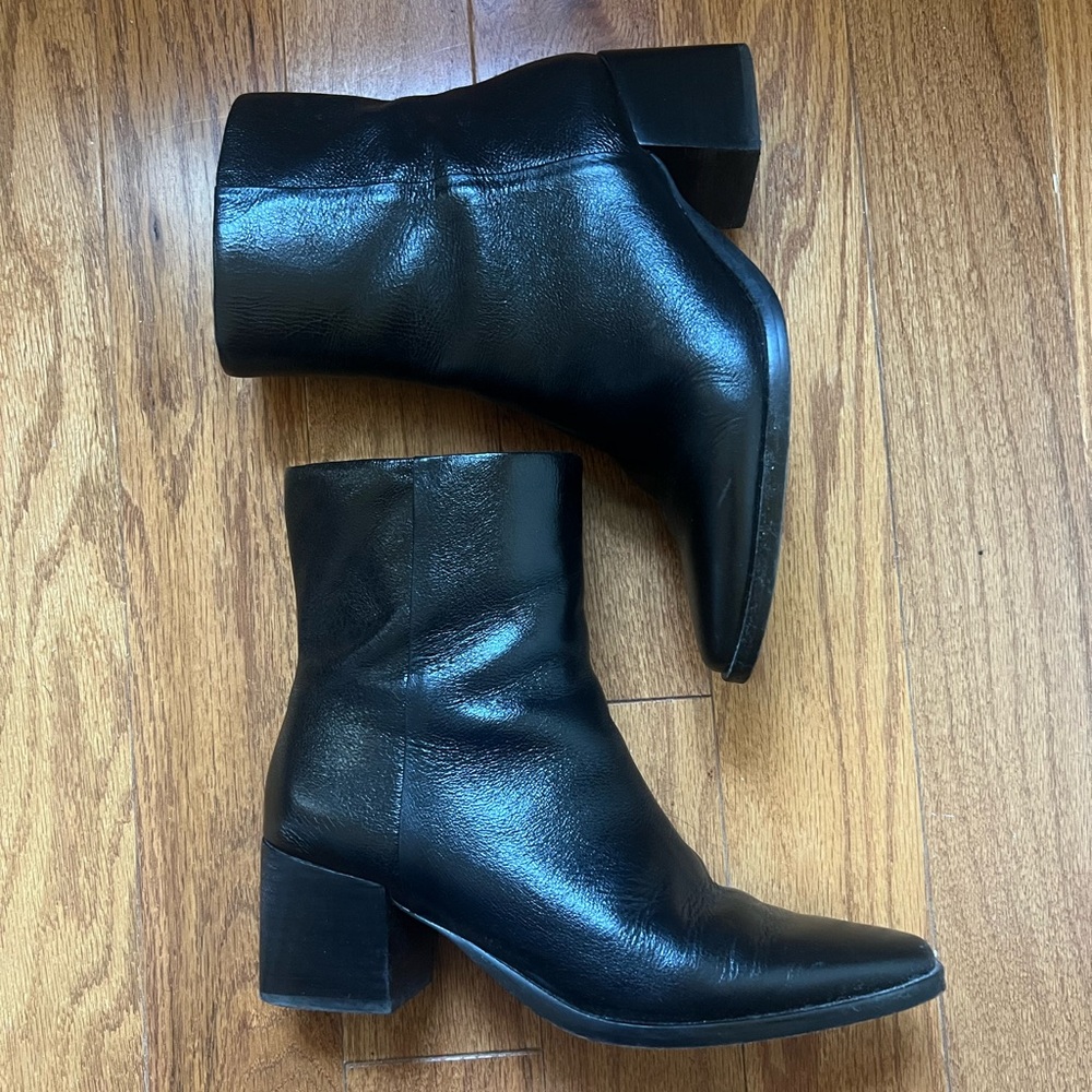Madewell 2024 Lexi Black Leather Ankle Boots